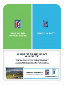 PGA print ad sample, by Scott Silverman, Los Angeles copywriter and brand consultant.