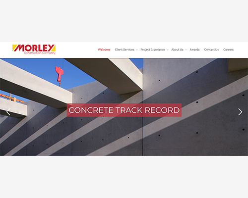 Morley Concrete website, a construction real estate marketing sample by Scott Silverman, Los Angeles copywriter and brand consultant.